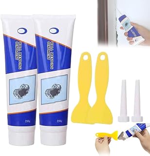 250ml Wall Repair Kit, Wall Hole Repair, 3 in 1 Drywall Repair Applicator Walls, Walls Repairs Paste Waterproof, Quick-Dry (2pcs)
