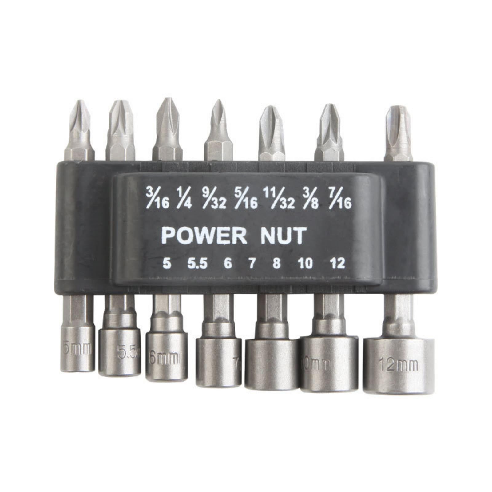 Kalttoy 7Pcs Hexagonal Shank Socket Nut Driver Power Nut Driver Drill Bit Screwdriver Extension Rod Insert Accessories Motorcycle Wrench