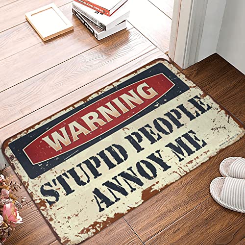Tapis d'extérieur d'automne drôle avec message d'avertissement de 50 x 80 cm