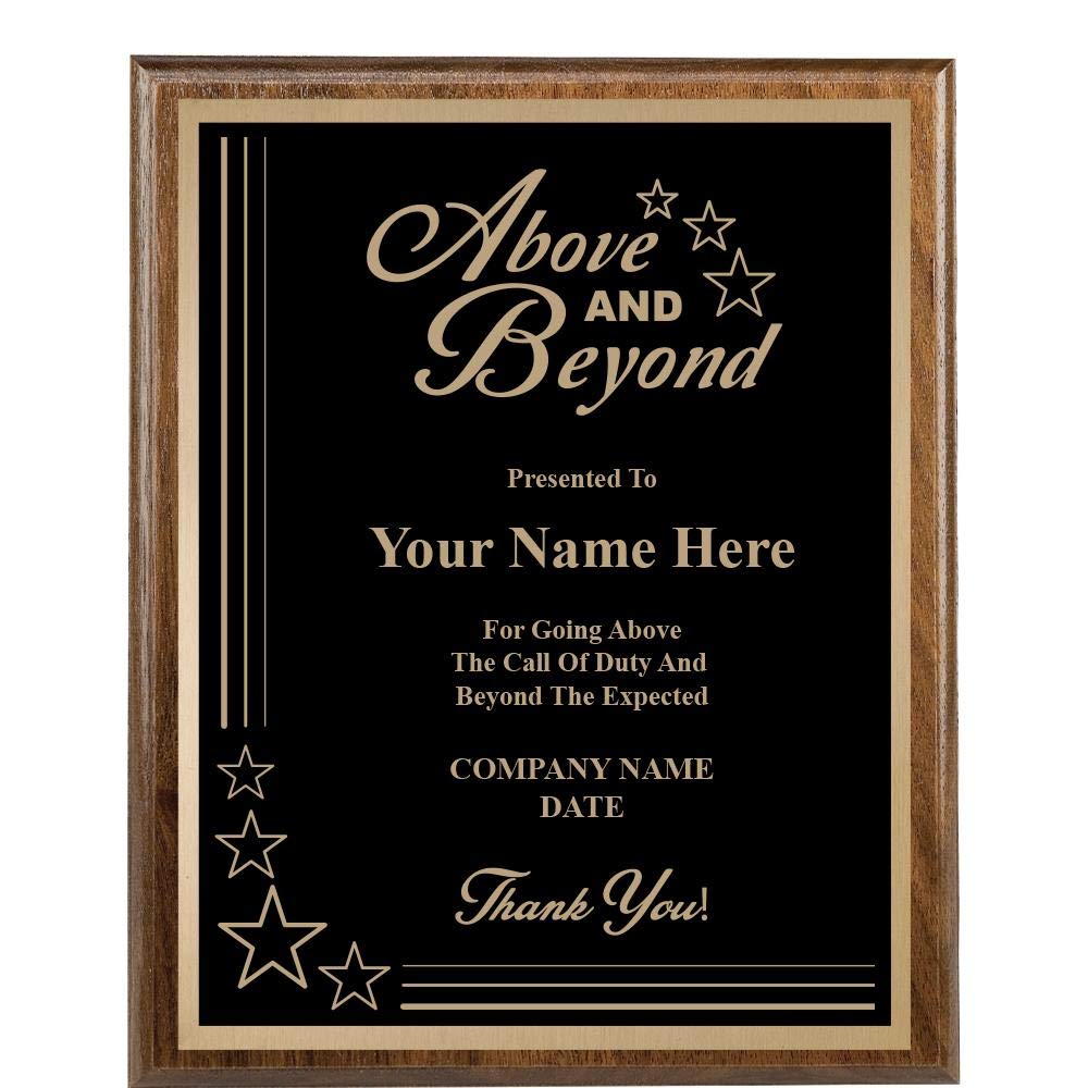Crown Awards Custom Plaque, 8x10 Recognition Trophy Corporate Award