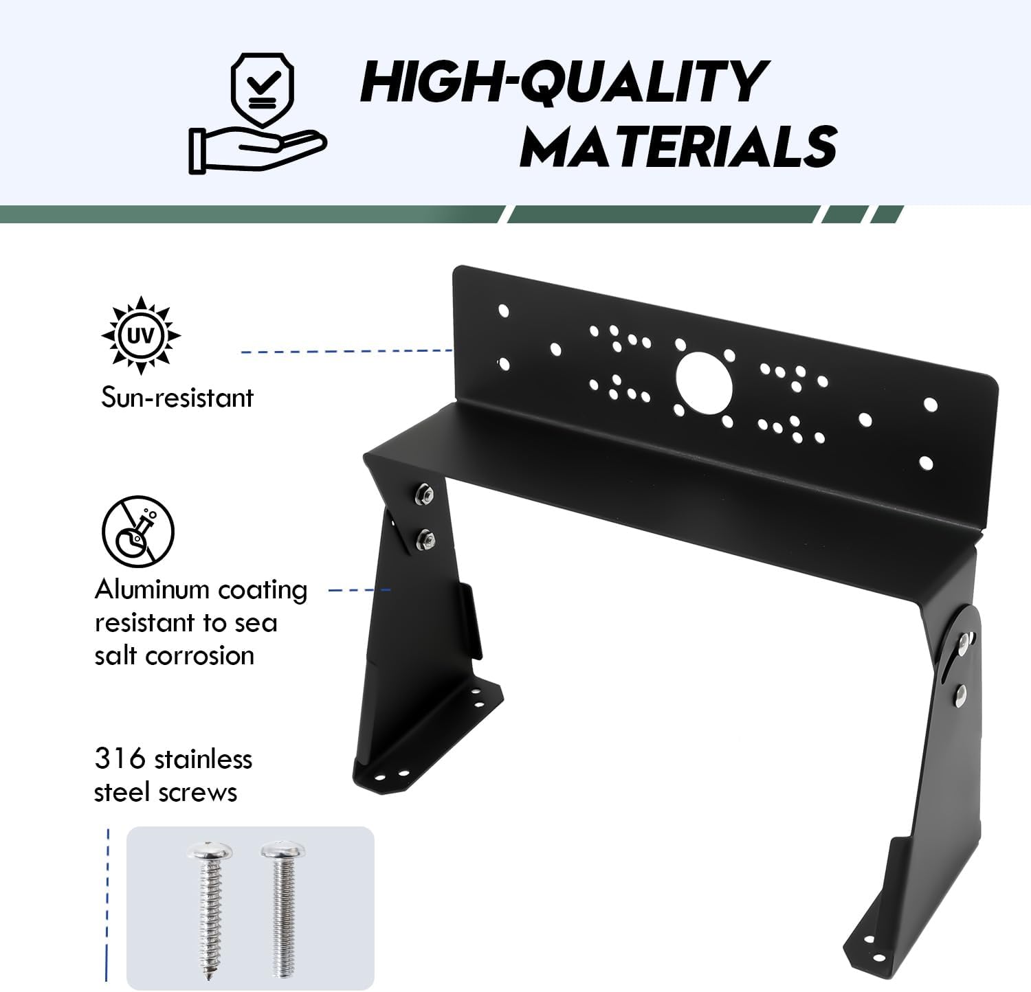 Universal Fish Finder Graph Mount for Boat, Adjustable Bottom Angle, Deck Marine Electronic Mount, Compatible with Garmin/Lowrance/Humminbird and More (8" H) (Dual Graph Mount)
