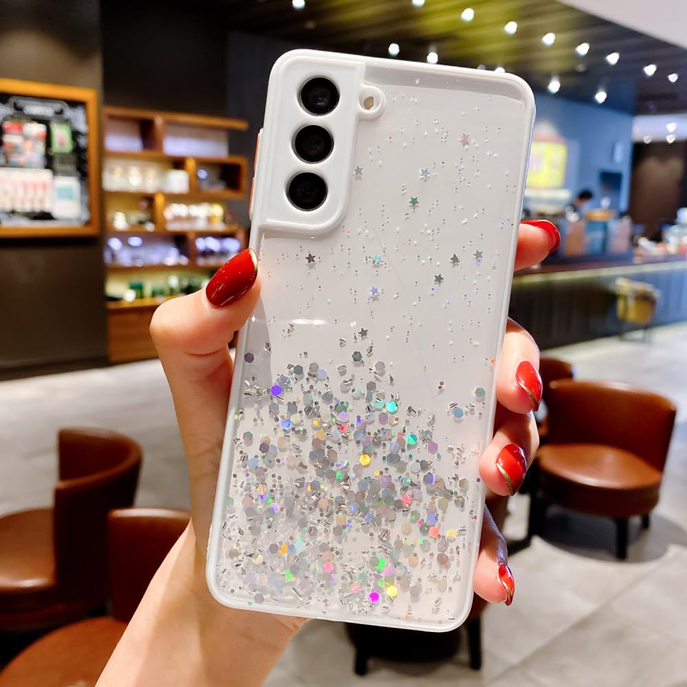 Coque Samsung S21 FE souple anti-rayures au design pailleté - 7