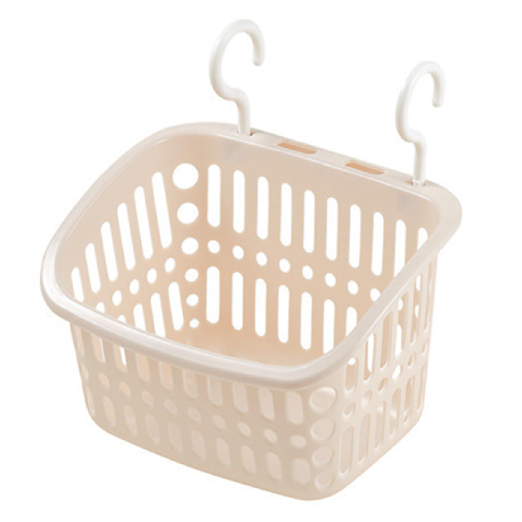 Hintyne Shower Basket Shower Caddy Hanging, Plastic Hanging Storage Basket with Hook and Draining Holes, Space-Saving Small Baskets for Inside Bathroom