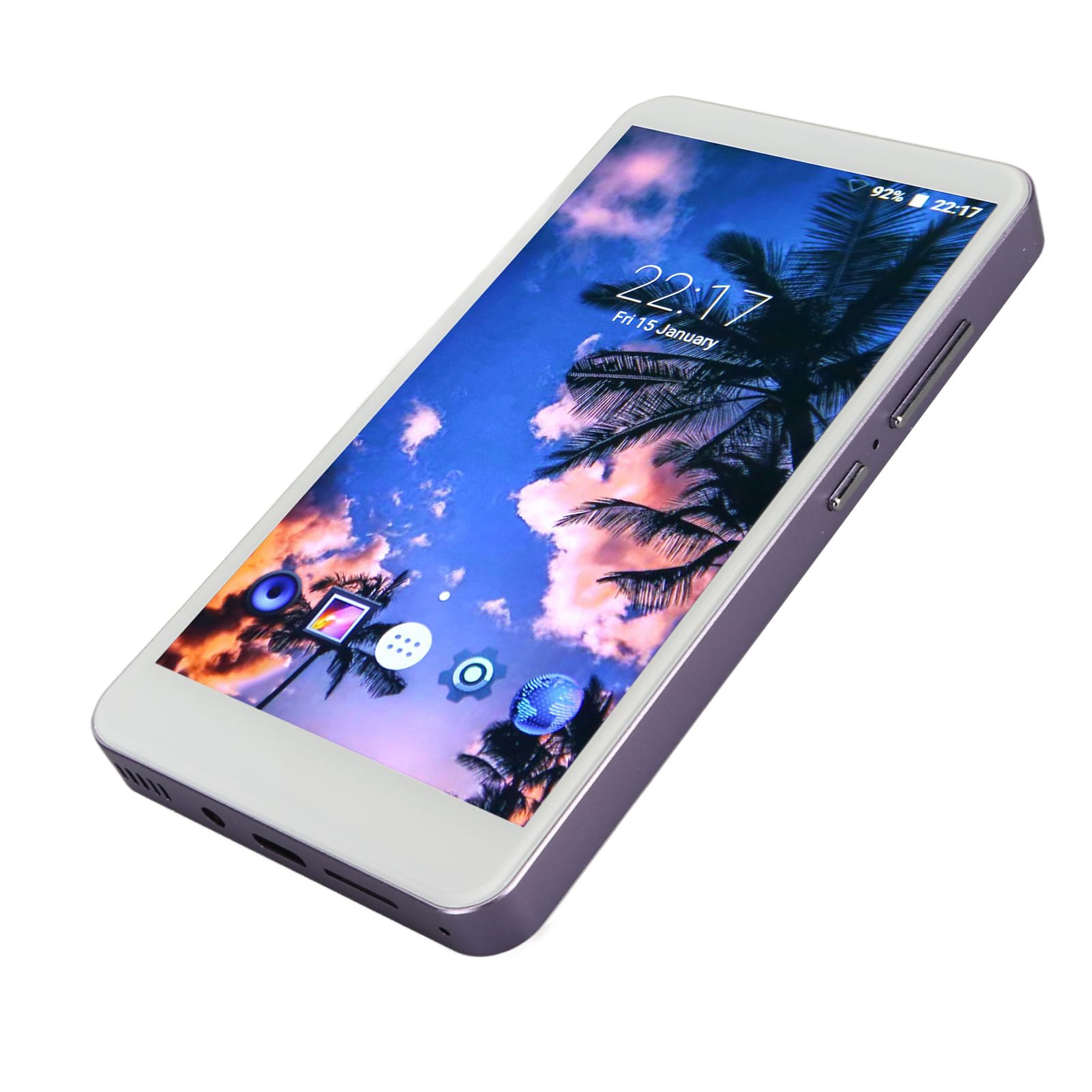 AMONIDA Reproductor MP4 Portátil para con Pantalla Táctil HD de 5,0 Pulgadas, Reproductor de Música para Viajes, Compatible con Bluetooth, WiFi, 16GB (Purple)