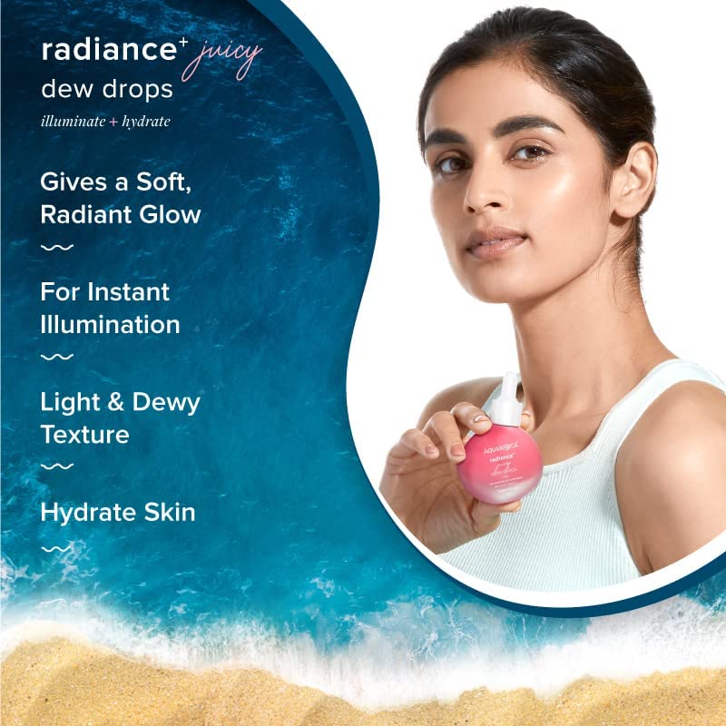 Miniatura 3 de Radiance+ Jugosas gotas de rocío con sandía y niacinamida  Para una piel brillante instantánea  Resaltador  Suero facial iluminador para un acabado