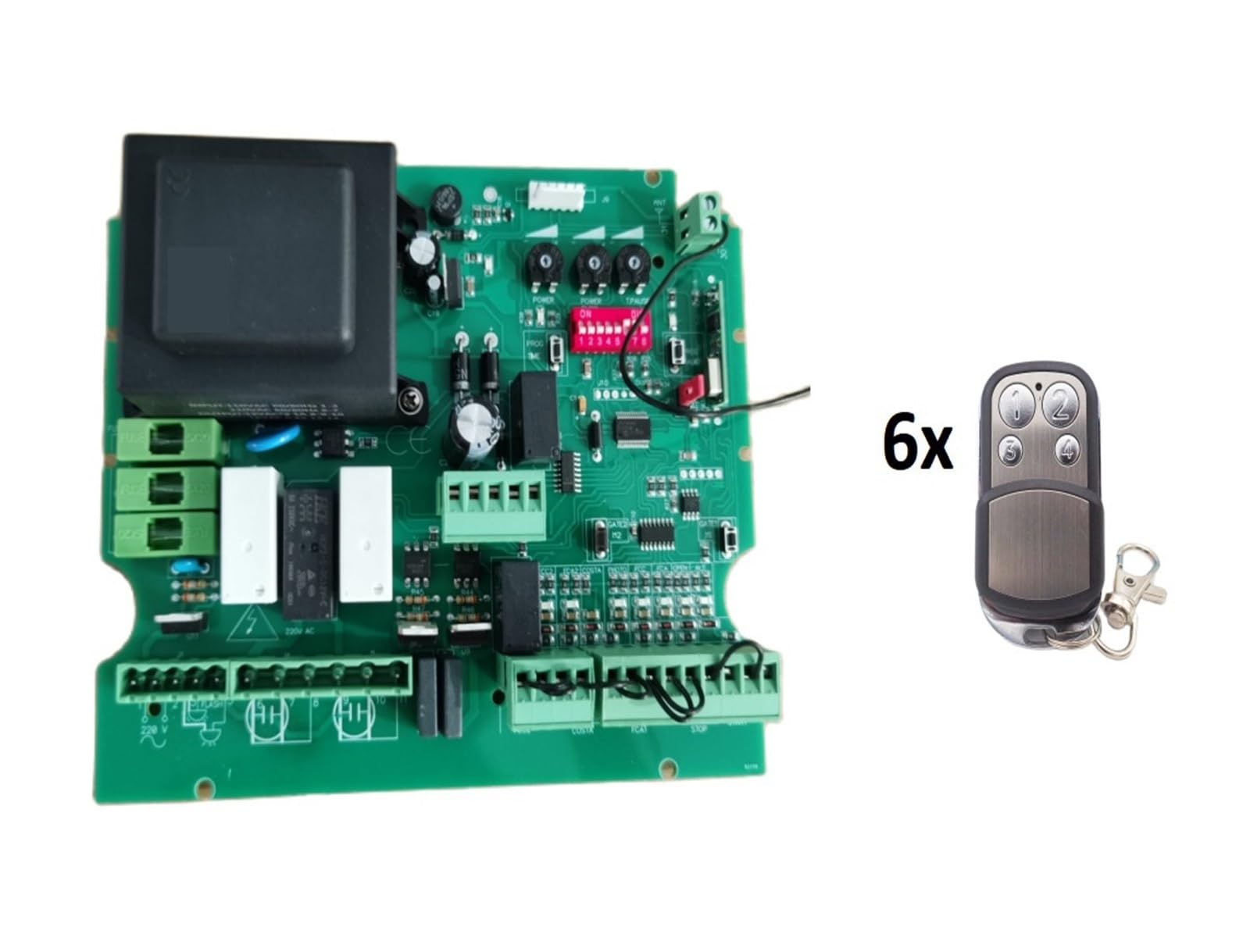 Elektrischer TüRöFfner, Schwenk-/Schiebetor, AC 433 MHz, NC-Mo for Doppelmotor-Schwenk-/Schiebetor-Motorplatine(Board 6 Remote)