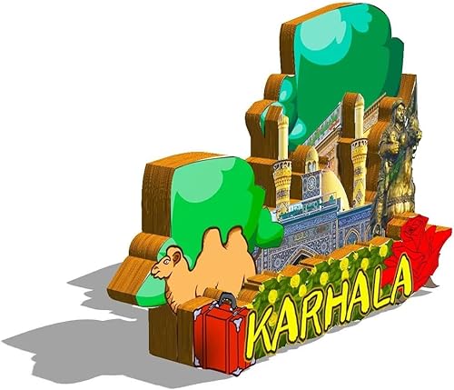 Miniatura 2 de Irak Karhala - Imán de madera para nevera, 3D, monumentos coleccionables, decoración hecha a mano, 655