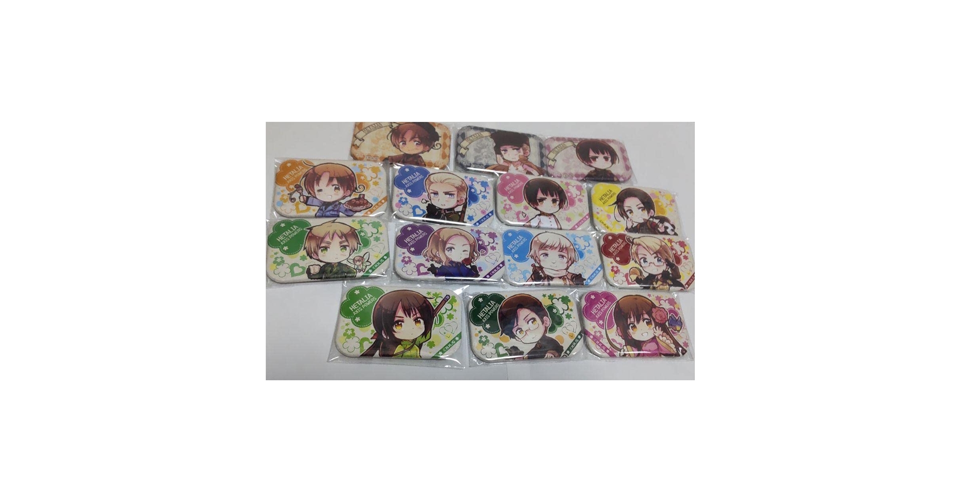 ヘタリア　スクエア缶バッジ ヘタリア】トレーディングスクエア缶バッジ - 株式会社ハゴロモ