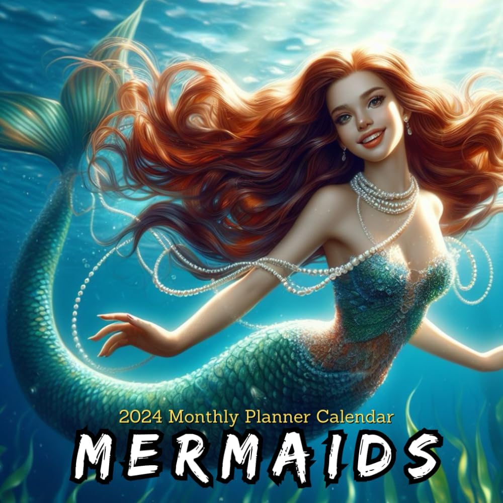 Mermaids 2024-2025: Sirens Monthly Planner Calendar | Cute Calendar for mermaids and Sirens lovers | 12 Months Planner Calendar