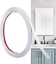 White Matt Self-Adhesive Decorative Moulding (6 m x 0.8 cm) Peel and Stick, Flexible PVC Wall Strips, Ideal for Wall, Mirror, Ceiling, Floor, Cabinet, Tiles, Edges, DIY Moulding