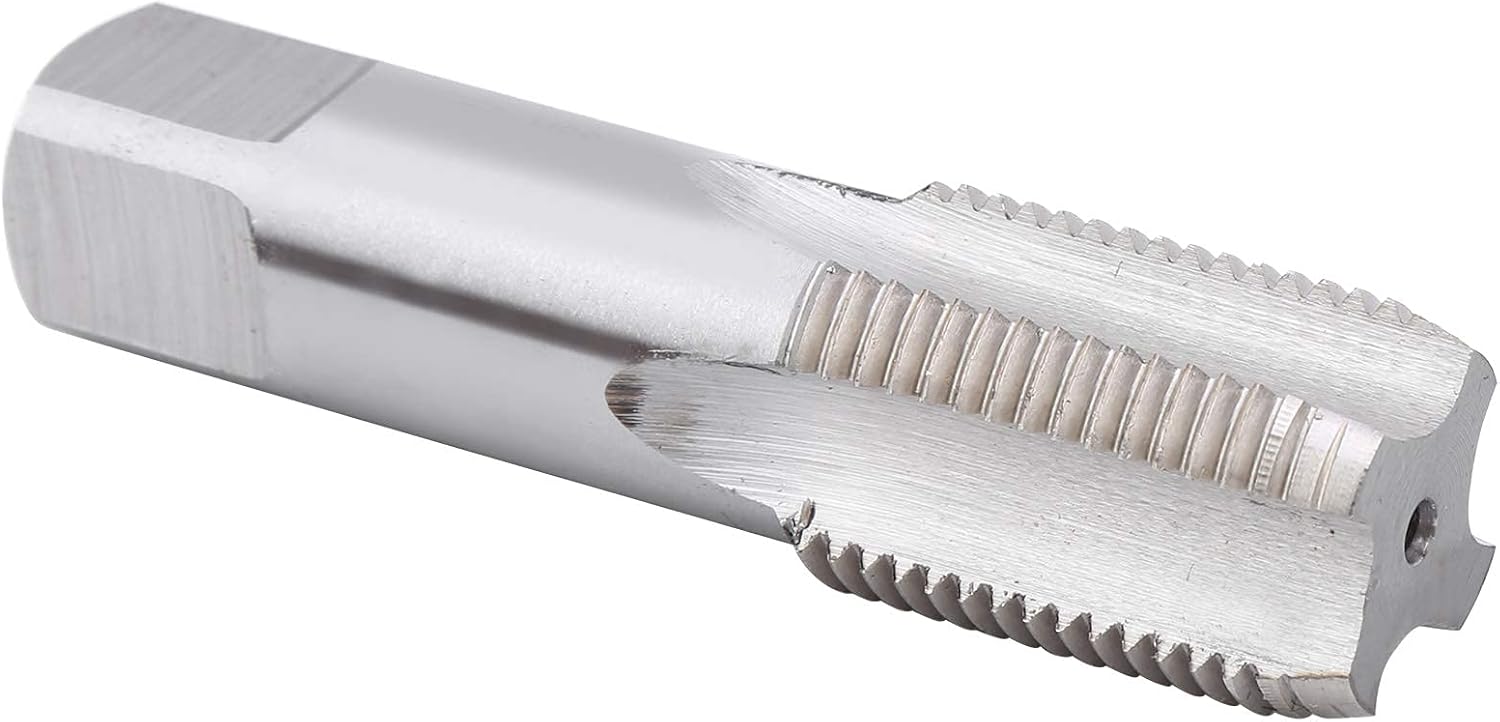 Pipe Thread Tap High Speed Steel, G1/2-14 Cutting Tool for Cast Iron Alloy Steel, 8cm HSS Tap with 3cm Usable Length for Metal Threading Applications