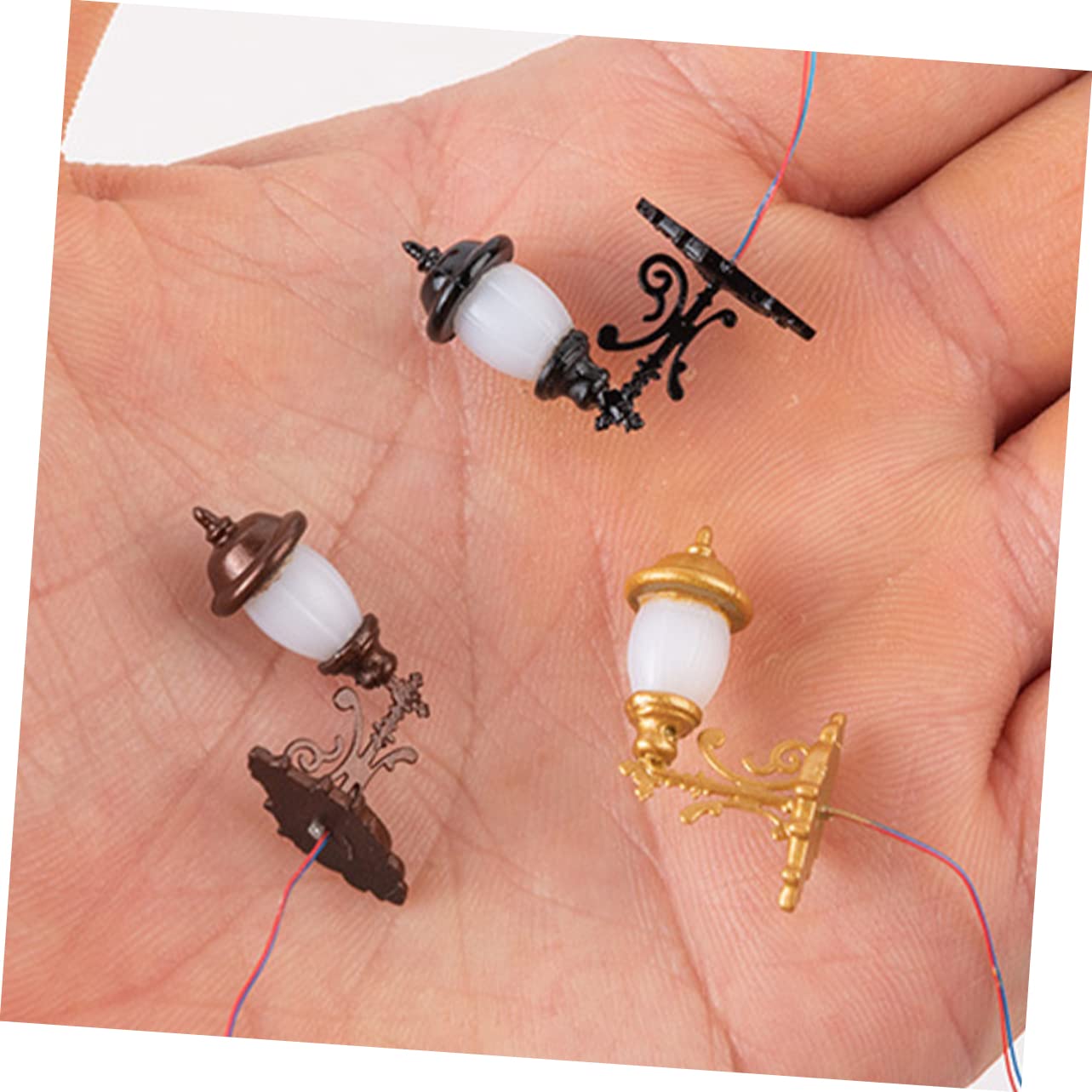 TOYANDONA Miniatur-Wandlampen – 5 Stück, 1/87 Maßstab, Für Diorama & Puppenhaus