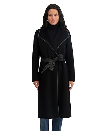 T Tahari Women's Elaine Boiled Combo Wool Coat