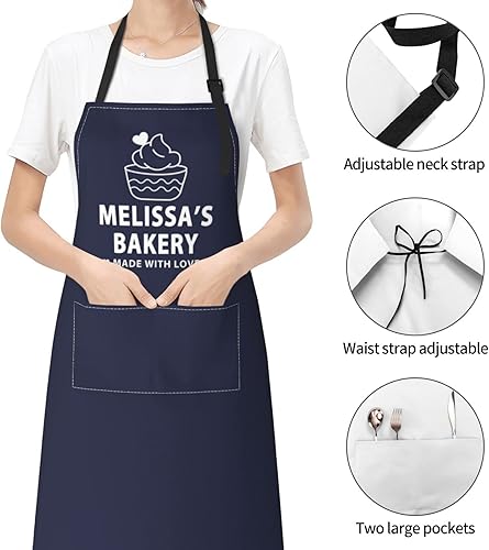 Miniatura 25 de Delantal unisex con babero ajustable personalizado para hombres y mujeres, delantales de cocina personalizados para fotos, 33 x 28 pulgadas Delantal