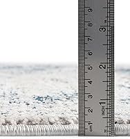 Vista 2 de Unique Loom Finsbury Collection - Alfombra de área Sarah (3 pies 3 pulgadas x 5 pies 3 pulgadas, rectangular, azulmarfil)