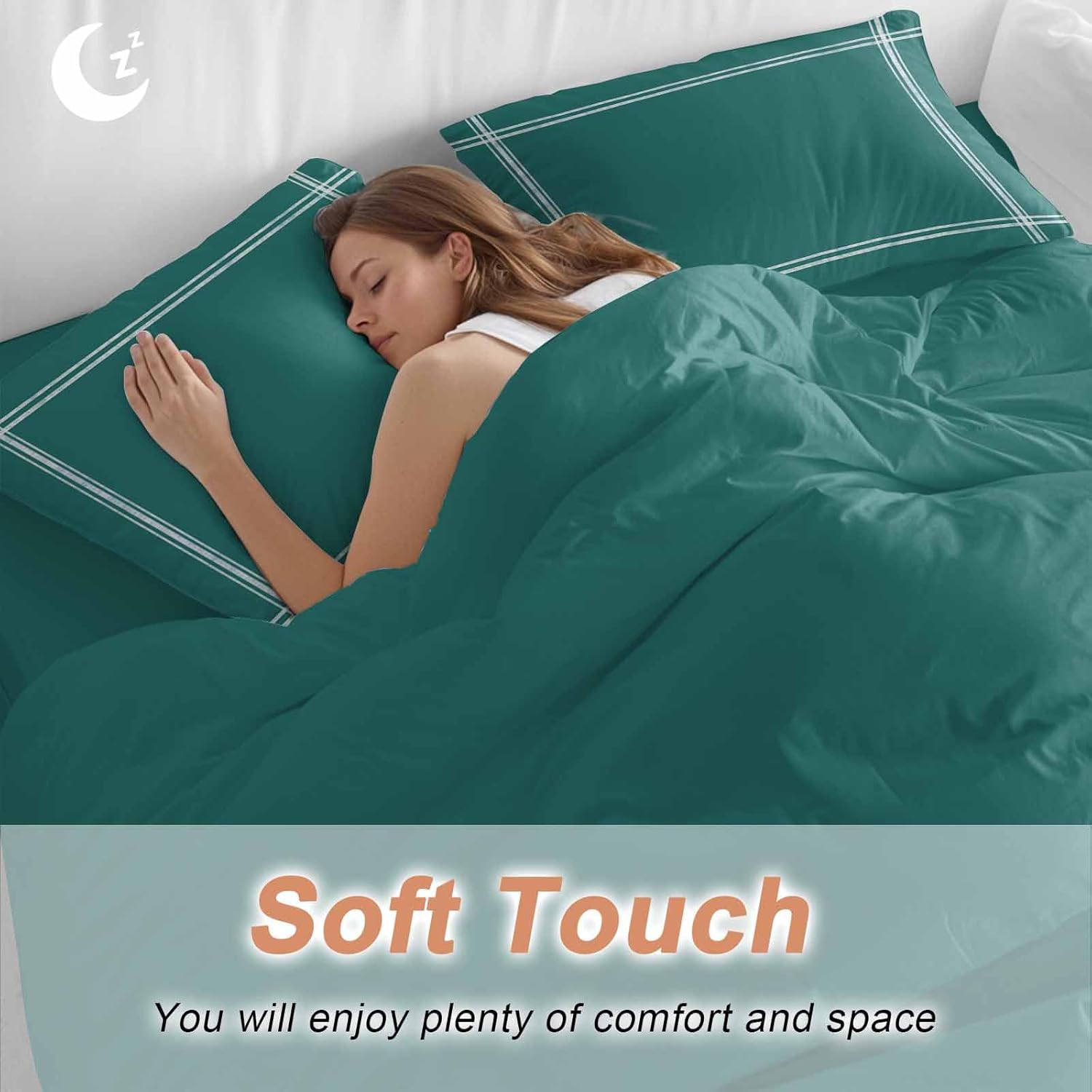 Dexnympq 布団カバー QUEEN 4点セット 洋式 和式兼用 枕カバー 四季通用 掛け布団カバーセット 布団カバー ベッドカ