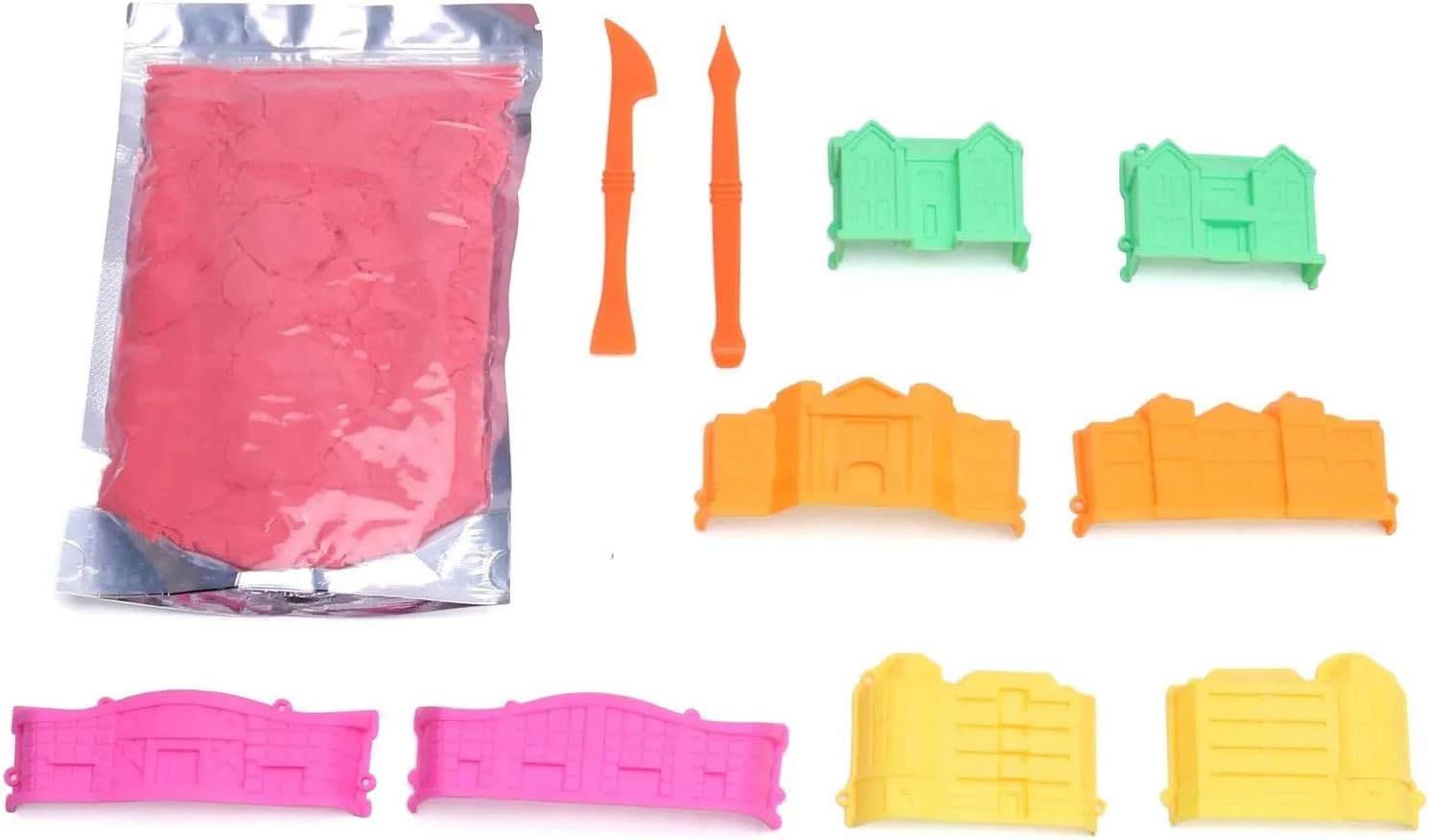 RATNA'S Fairies Castle Sand for Indoor and Outdoor Sand Play.Smooth and Non Sticky Sand Makes The Play Fun(Multicolour)