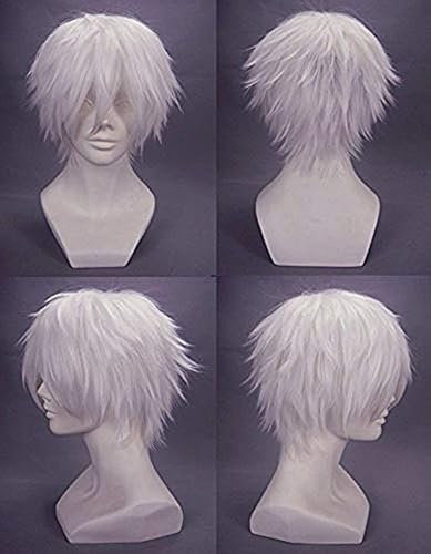 Miniatura 7 de Anogol peluca color blanco plateado Tokio Ghoul Tokio Guru Kaneki Ken para fiesta de Cosplay
