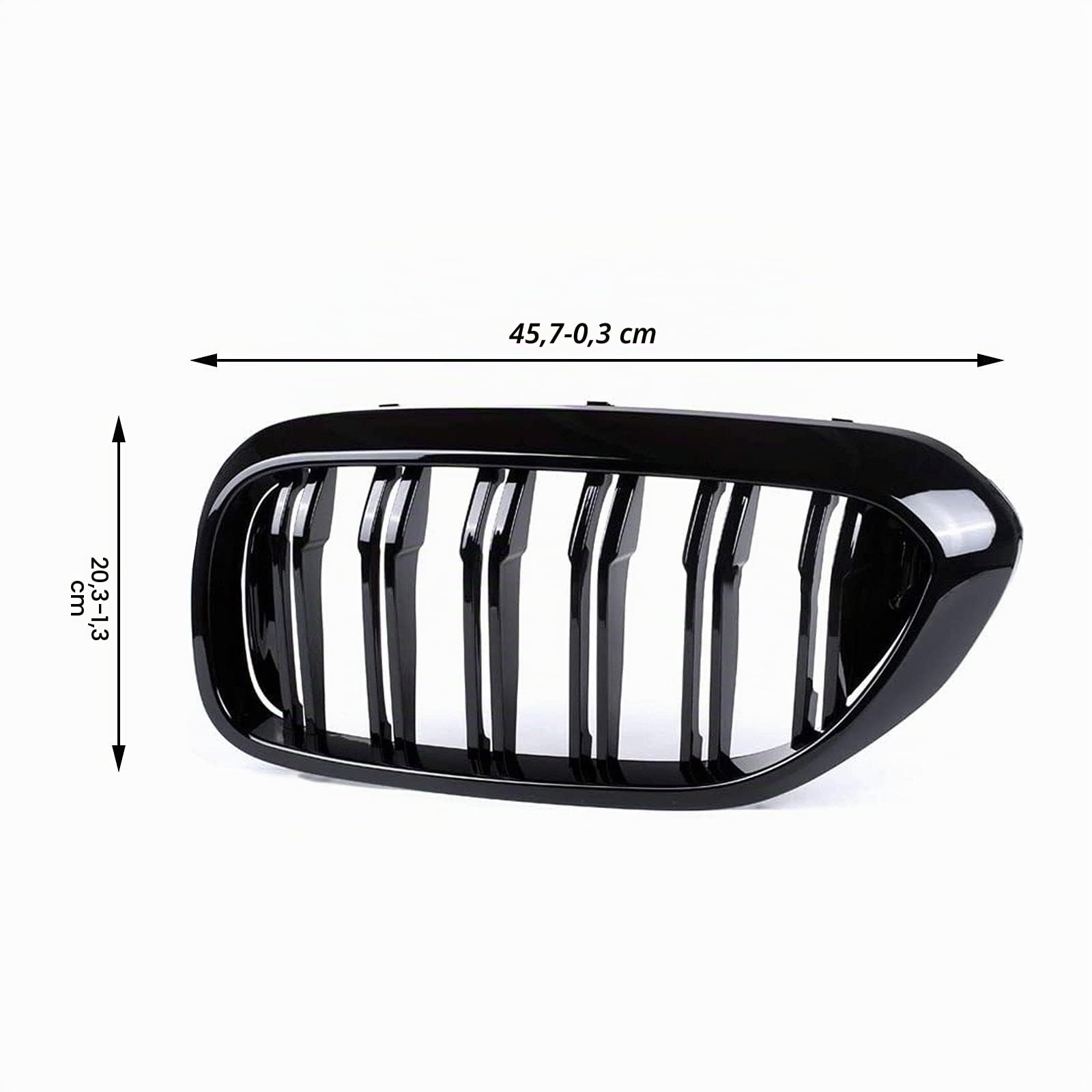 G30 G31 Kühlergrill, Nieren Hochglanz Schwarz Front Grill, Paar Doppelsteg Sport Kühlergrill Ersatz für BMW 5er G30 G31 528LI 530LI 540LI 2017 2018 2019 2020