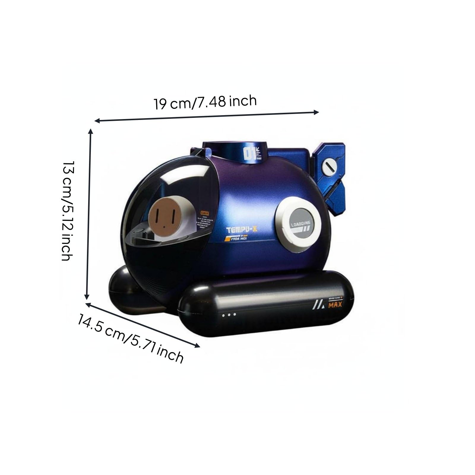 Humidificador de Escritorio Humidificador Difusor Vaporizador Dispensador de Niebla con Diseño Náutico Redondeado y Apagado Automático por de Agua, Azul Iridiscente
