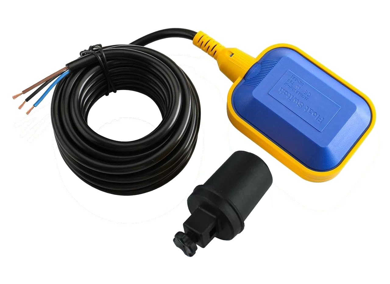 Gadget Hero's Water Float Switch Sensor with 2 Meter Wire – Liquid Level Controller Float Switch for Water Tank, Aquarium, Sump Pump – Vertical Mount, Auto On/Off, Waterproof, High Precision Sensor