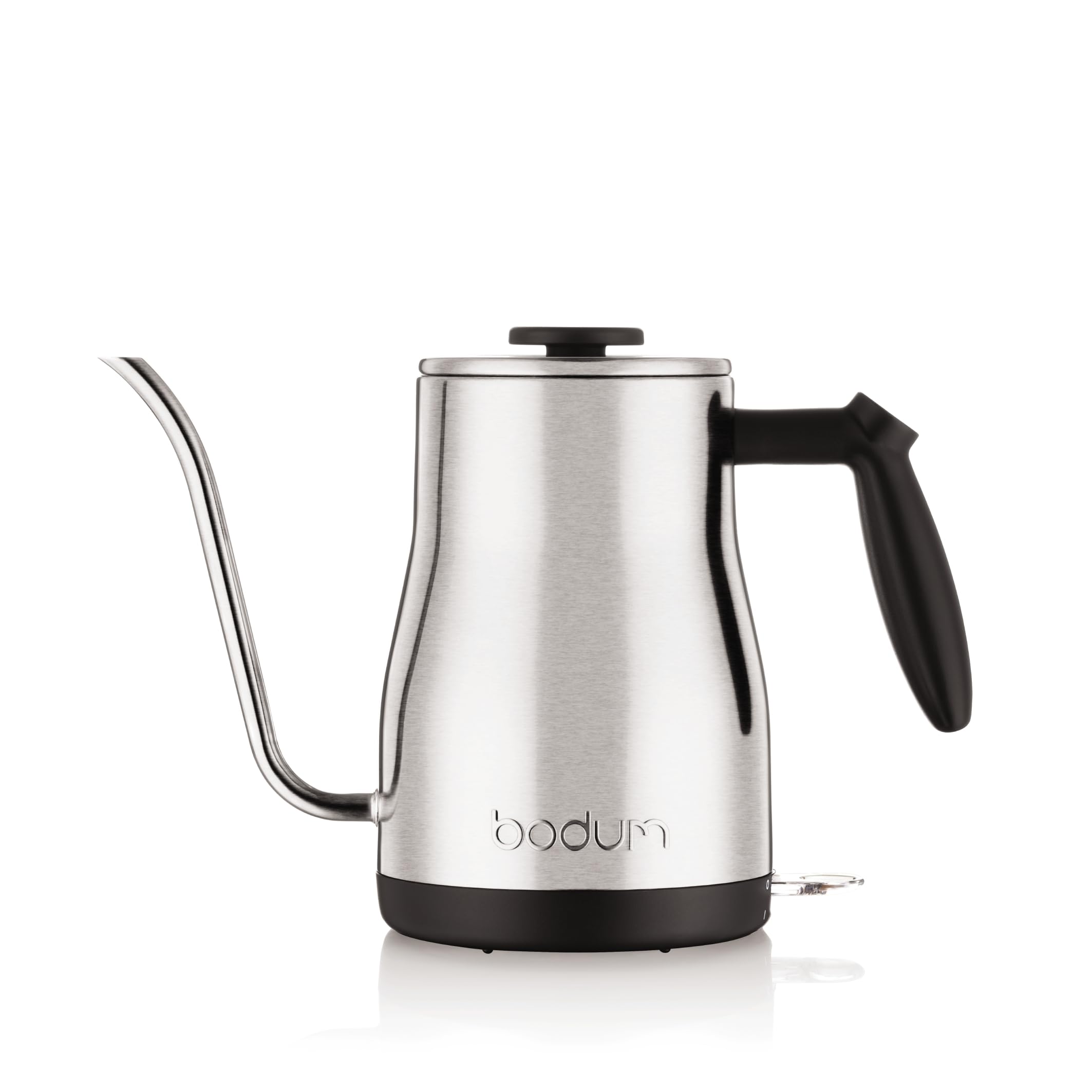 Bodum 34oz Bistro Gooseneck Electric Water Kettle, Pour Over Coffee & Tea, Brushed Stainless Steel