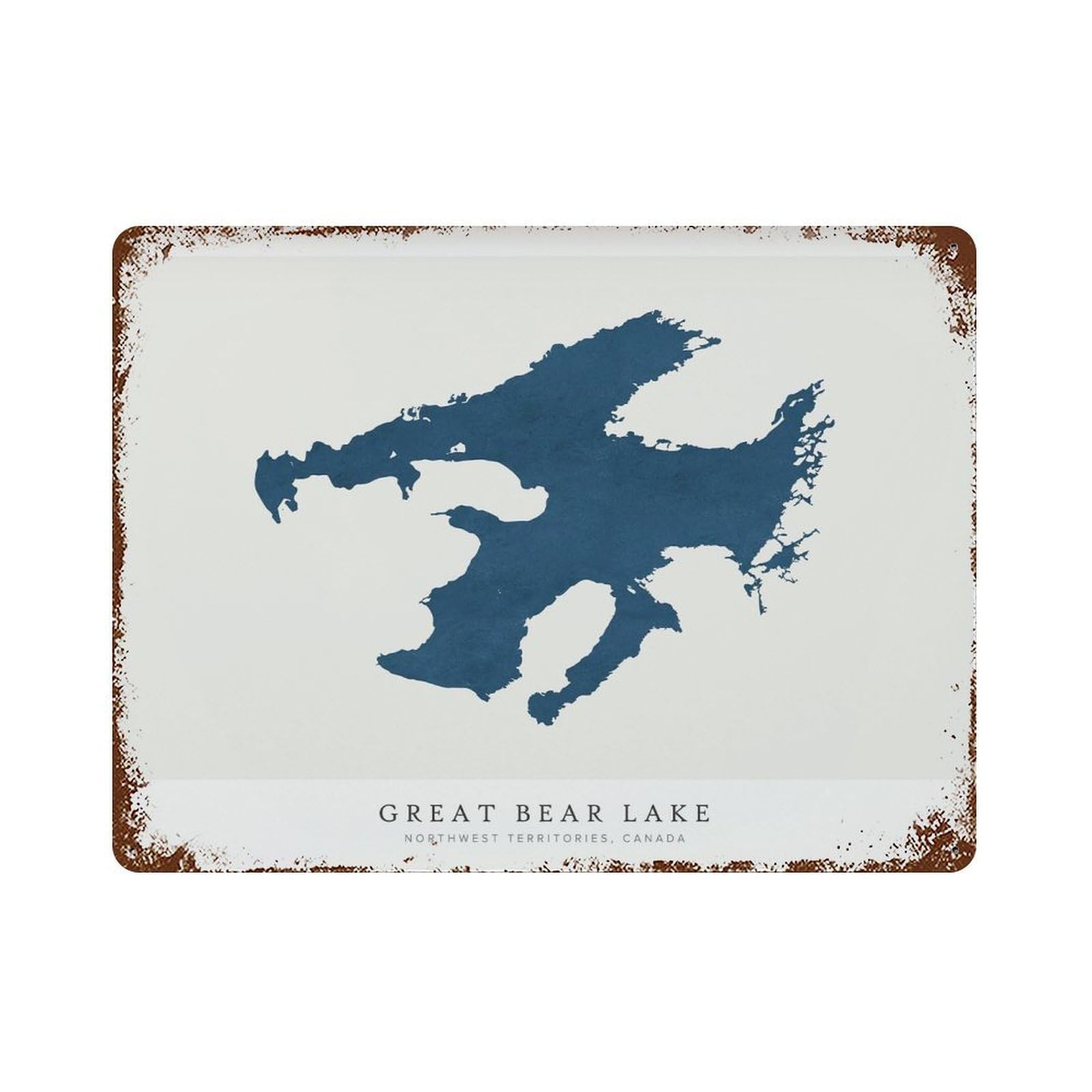 xiaoxiaoshen Great Bear Lake Map Canada (2) Wall Decor Art Metal Tin Poster Modern Home Decor Art Home Bar Shop Decorations Vintage Sign 30x40cm