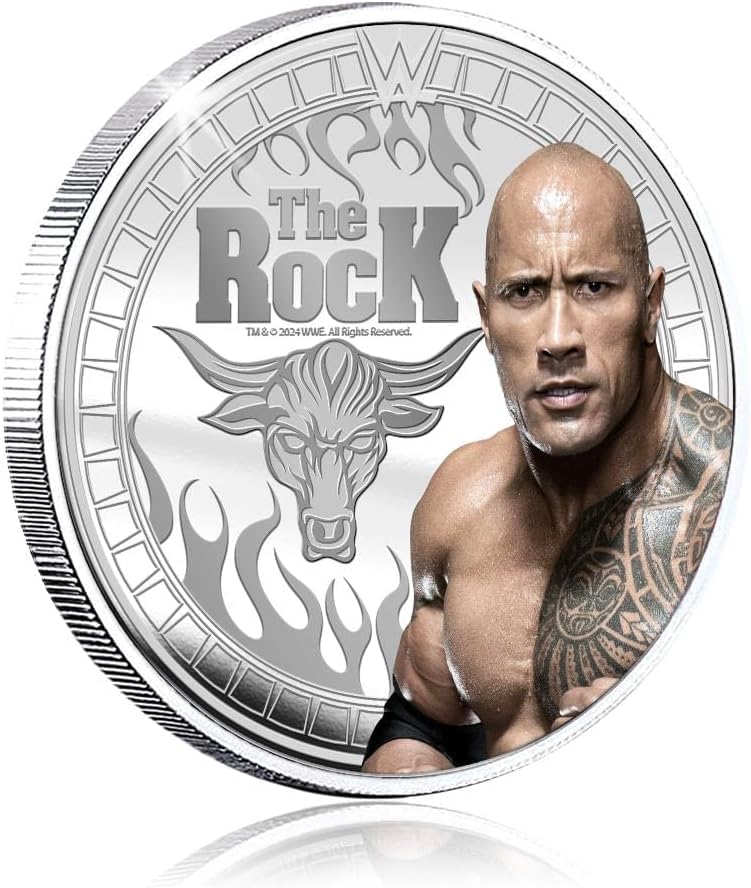 FANTASY CLUB The Rock WWE 32mm Official Collectible Coin, Tribute to the People's Champion and World Superstar - Image 4