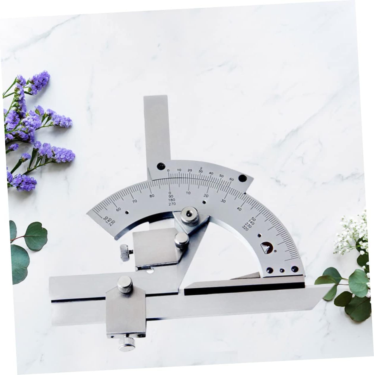 DOITOOL 320degree Protractor Angle Measuring Tool Precision Goniometer for Woodworking and Construction Compact and Easy to Use Measuring Ruler Fine