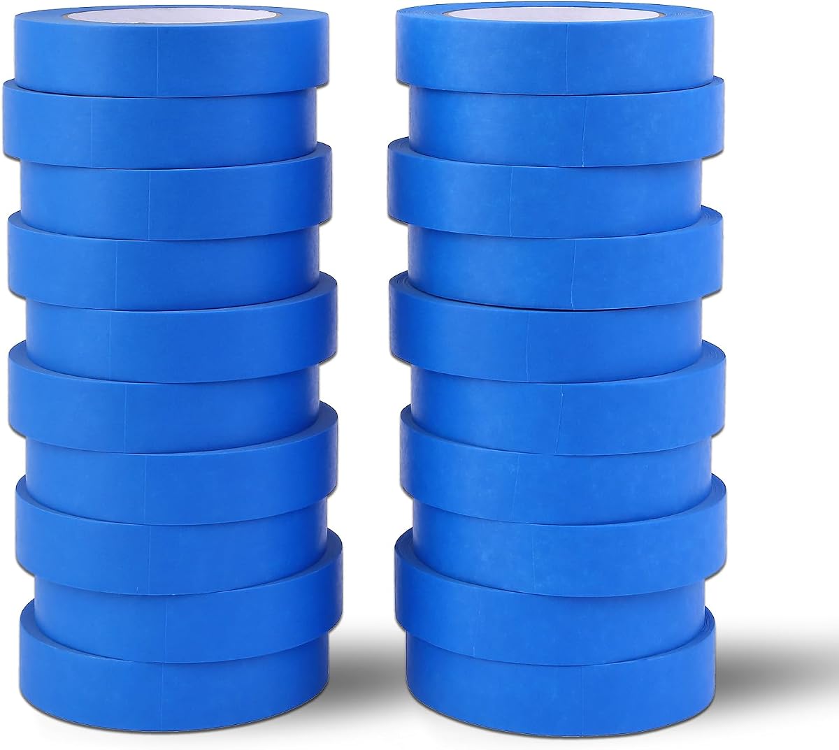 20 Rolls Blue Painters Tape 1 Inch Wide Bulk Paint Masking Tape 55 Yards | UV Resistant No Residue Easy Removal Painter's Tape Bulk Paint Tape for Walls Painting Packing Automotive Home Total 1100 Yds