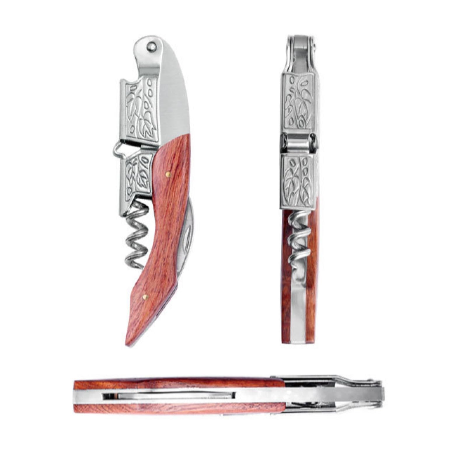 Décapsuleur, Tire-bouchon professionnel pour serveur, Tire Bouchon Professionnel,Couteau de Sommelier, Acier Inoxydable Tire Bouchons, Décapsuleur et Coupe Capsules, pour Sommelier, Serveur et Barman