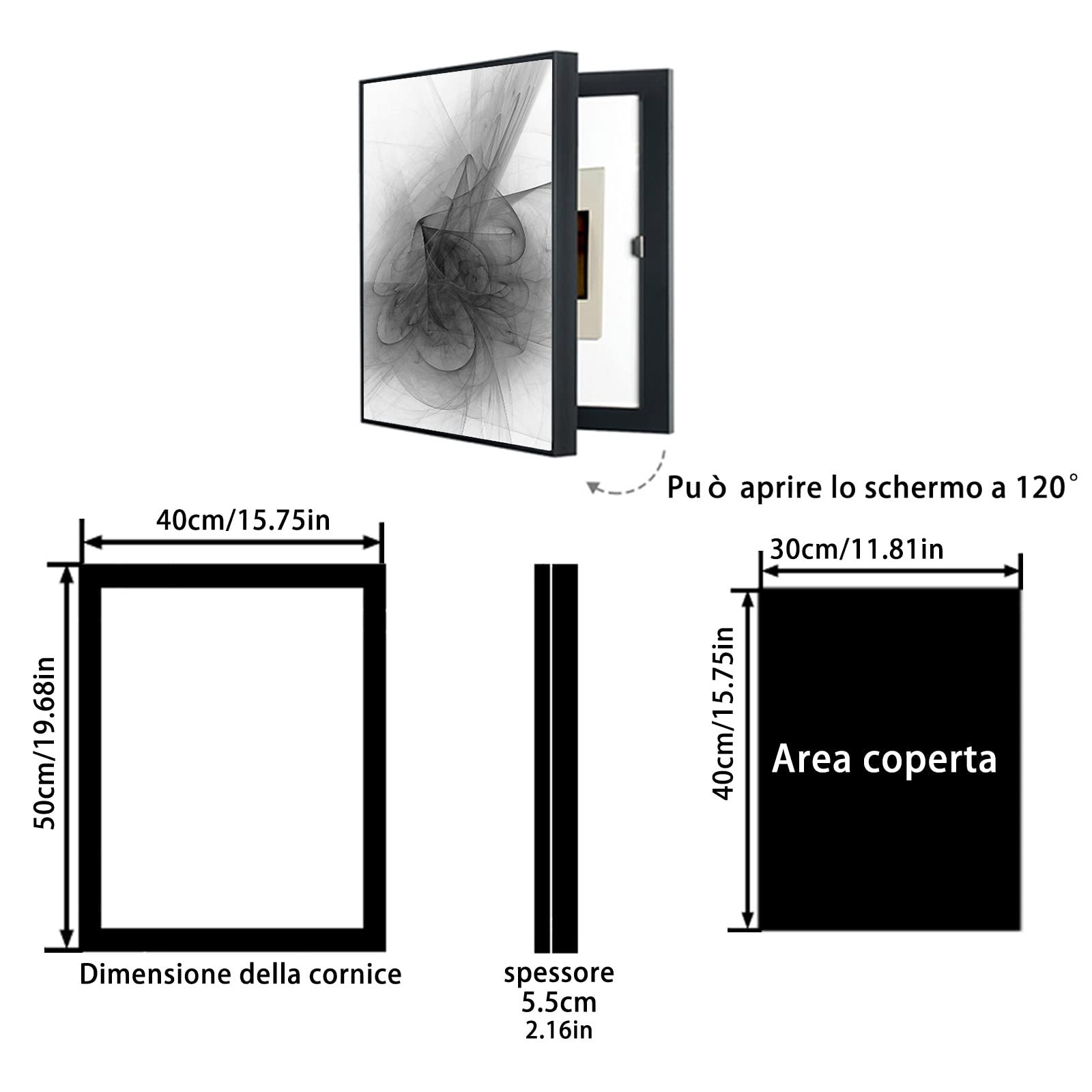 Coprire il quadro elettrico a parete, il quadro el Electrical Panel Hide Paintings Vertical Section Free Drilling Restaurant Electrical Distribution Box Decorative Box Paint Switch Decoration Picture,