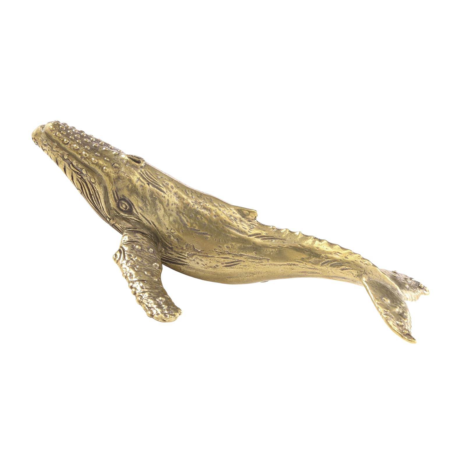 fexxkg Brass Animal Shelf Decors Accent,Whale Figurines Tabletop Centerpieces Home Decorations Retro Whale Decorative Objects