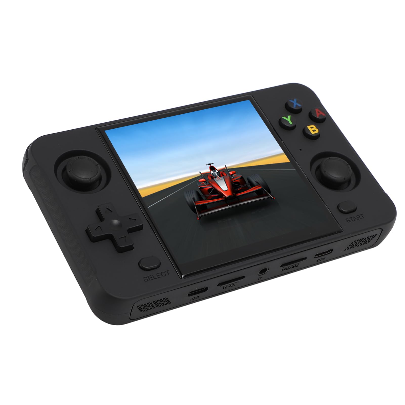 Console di Gioco Portatile con Schermo da 4 Pollici, Console di Gioco Portatile Open Source con Oltre 10.000 Giochi Integrati per Emulatori 3D Mainstream a 64 Bit (Black)