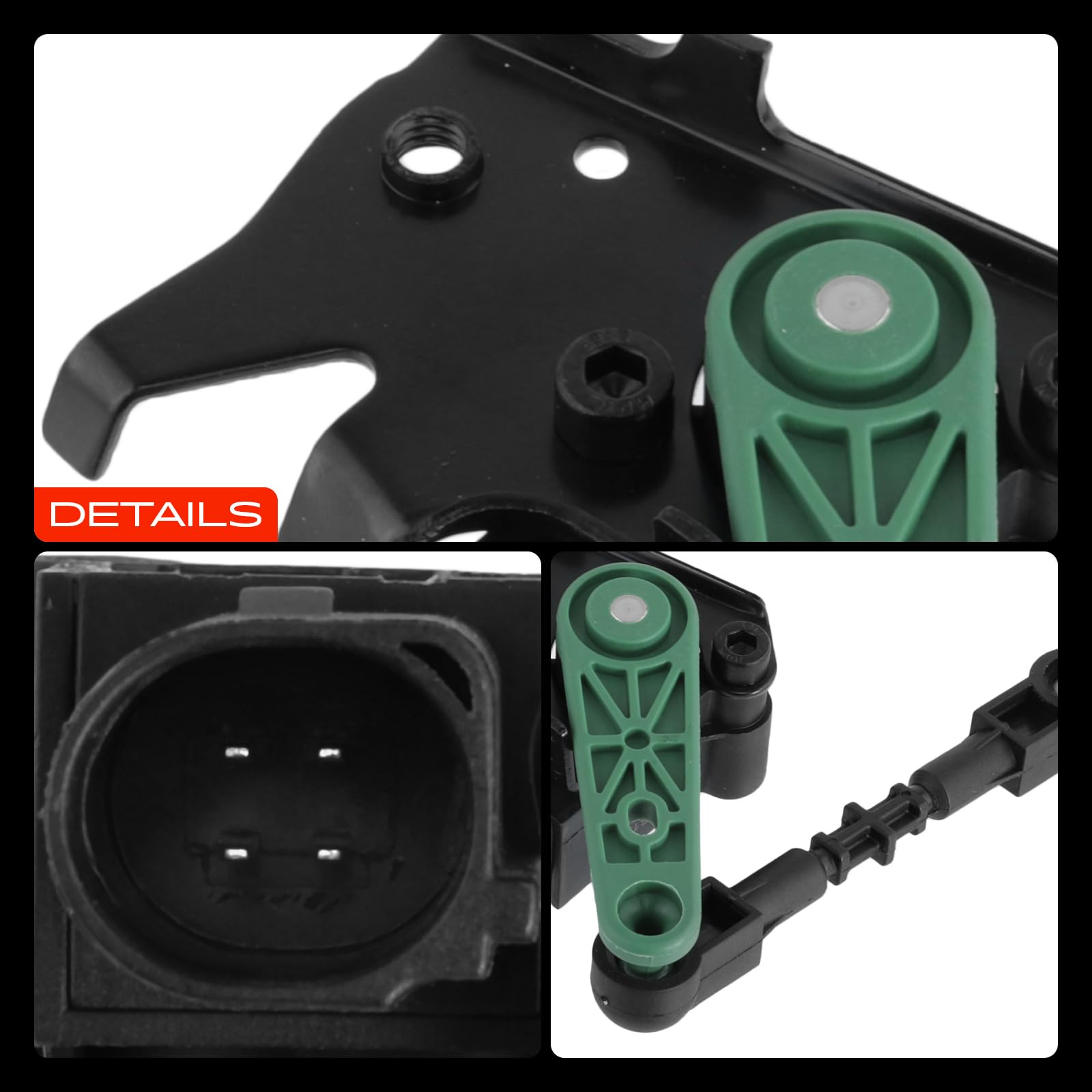 Frankberg Sensore di livello delle sospensioni pneumatiche con leveraggio | 4H0941285G; Compatibile con: A6 4G2 4GC ,A7 Sportback 4GA 4GF ,A8 4H2 4H8 4HC 4HL ,A6 Allroad 4GH 4GJ ,A6 Avant 4G5 4GD