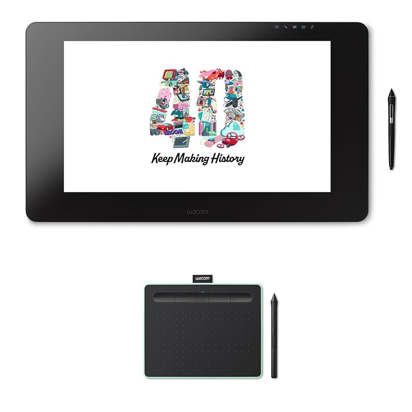 Immagine del prodotto Wacom Cintiq Pro 24 schermo e penna touch + Wacom Intuos Medium BT GRATUITA, pistacchio: Bundle per il 40° anniversario