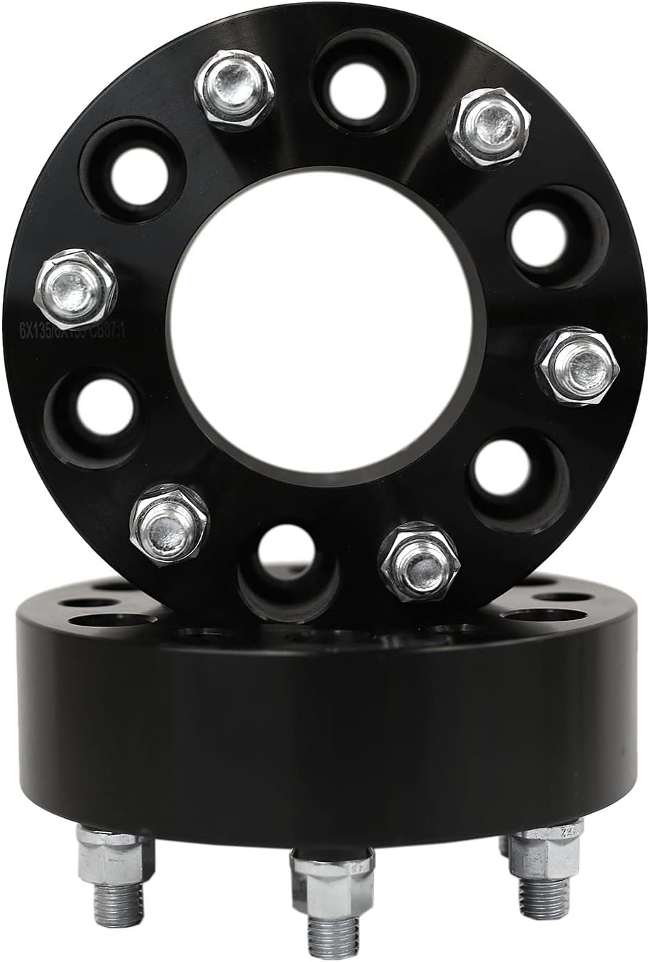 2 Qty Black Wheel Spacers Adapters 2" fits All 6x135