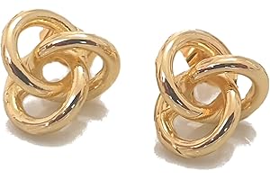 Gold Love Knot Stud Earrings: Timeless Elegance for Women and Girls