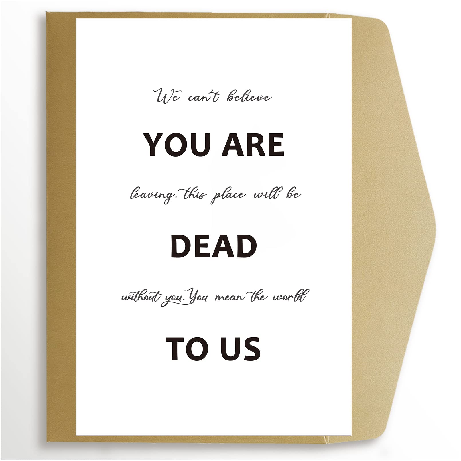 Amazon.com: Funny Coworker Leaving Card, Co-Worker Miss You Card, Going  Away Greeting Card for Coworker Boss, Rude Retirement Card Him Her, You are  Dead to Me Farewell Card : Everything Else