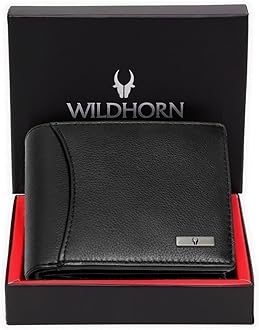 Leather Wallet for Men, Black,(Pack of 1)