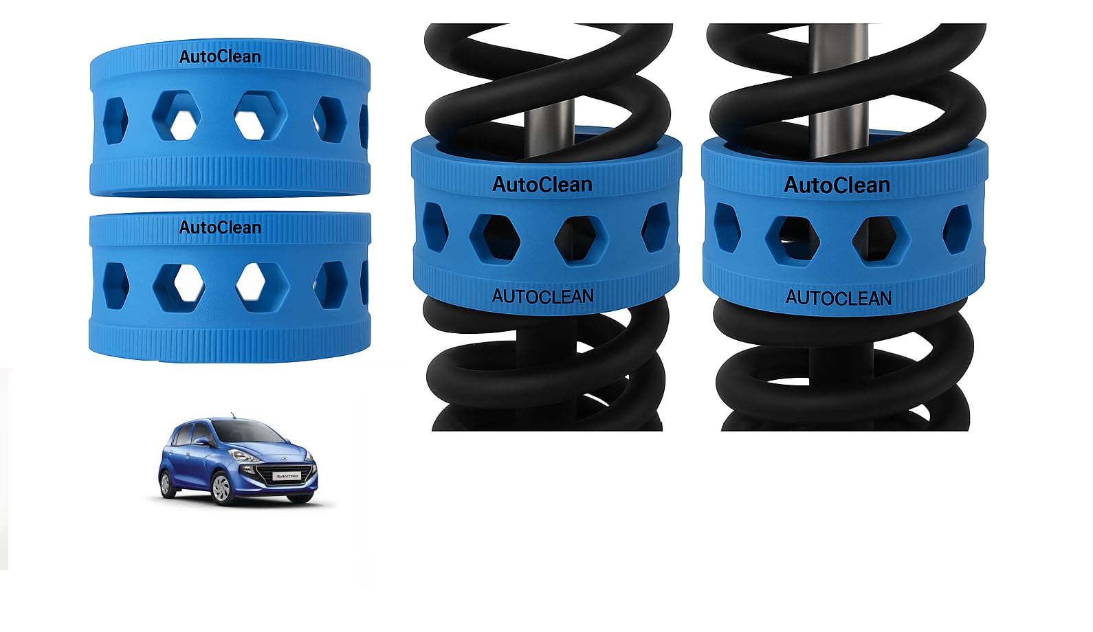 Autoclean Front Coil Spring Rubber Buffer Kit for Santro (1998-2018) | Size D | Increases Car Height, Shock Absorber & Suspension Stabilizer Cushioner-picture-18