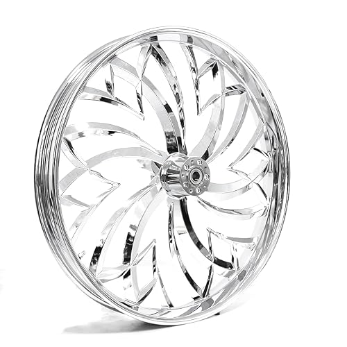 26x3.5 Heavy Duty Billet Front Rim – 5-Spoke Deep Concave Design, CNC Machined Contrast Cut, Strong & Lightweight, Corrosion Resistant, Tubeless Ready – Fits Harley Touring ABS 08-23