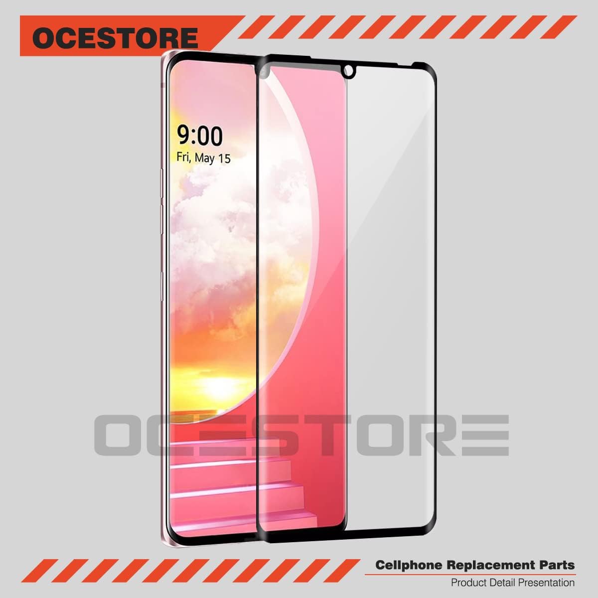 OCESTORE L G G9 / VELVET 5G Screen Protector, (3 Pack) Bubble Free Anti-Fingerprint Anti-Scratch Shatter Proof Full Coverage Tempered Protective Film Fits For L G G9 / VELVET 5G