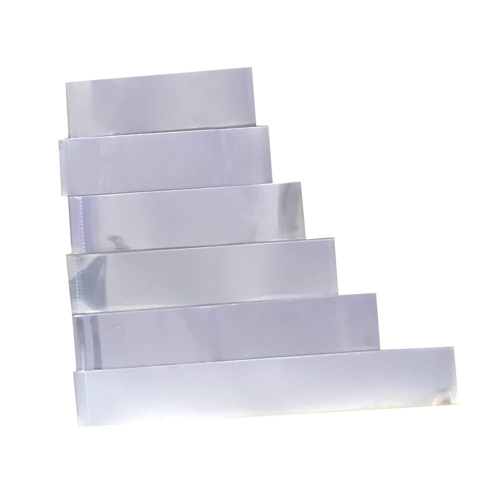 Shrink Band Assorted Sample Pack for Large Bottles and Containers (2 1/4" - 4 1/2") - Clear PVC Shrink Bands (20-25 Each, 6 Sizes)