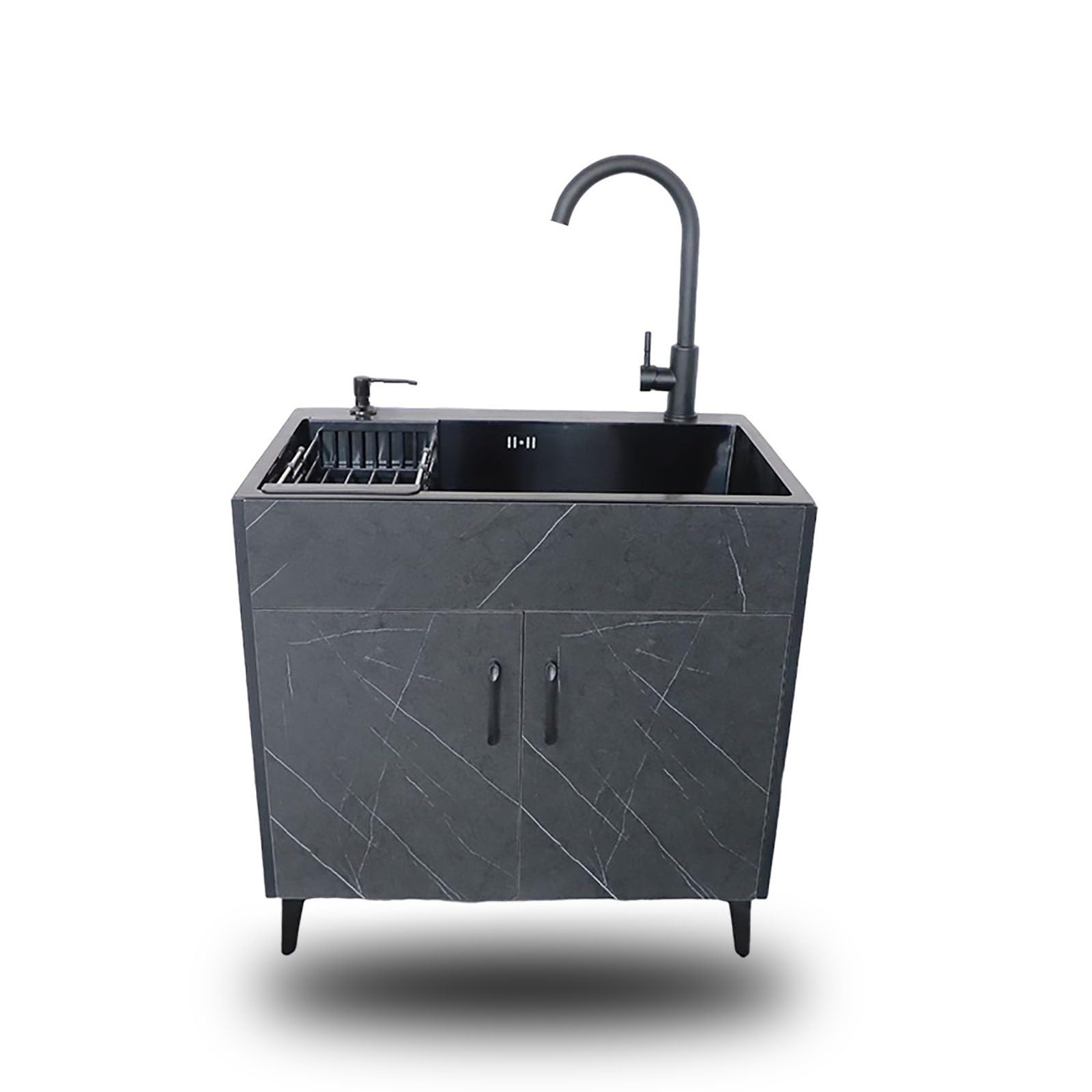 Évier utilitaire de buanderie compact pour laver les grands seaux sans éclabousser