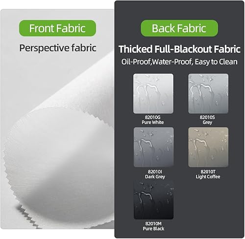 Miniatura 3 de ZSHINE Persianas enrollables de poliéster motorizadas sin cordones de doble capa para día y noche, con cenefa y motor recargable, adecuadas para el