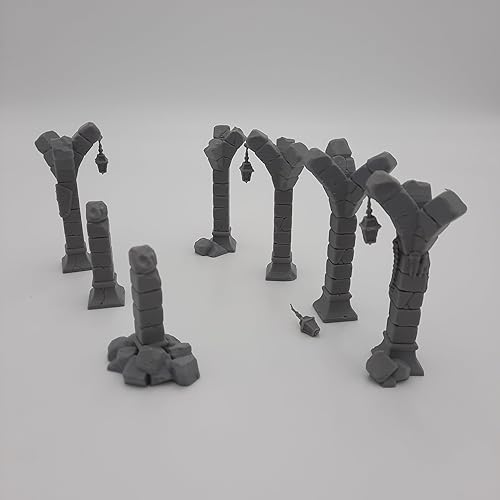 HERO Creations - Ruinas de columnata - RPG - Calabozos y Dragones - DND - Pathfinder - Señor del Anillo - Figurita en miniatura (grissin pintar) disponible en Yaxa Guatemala