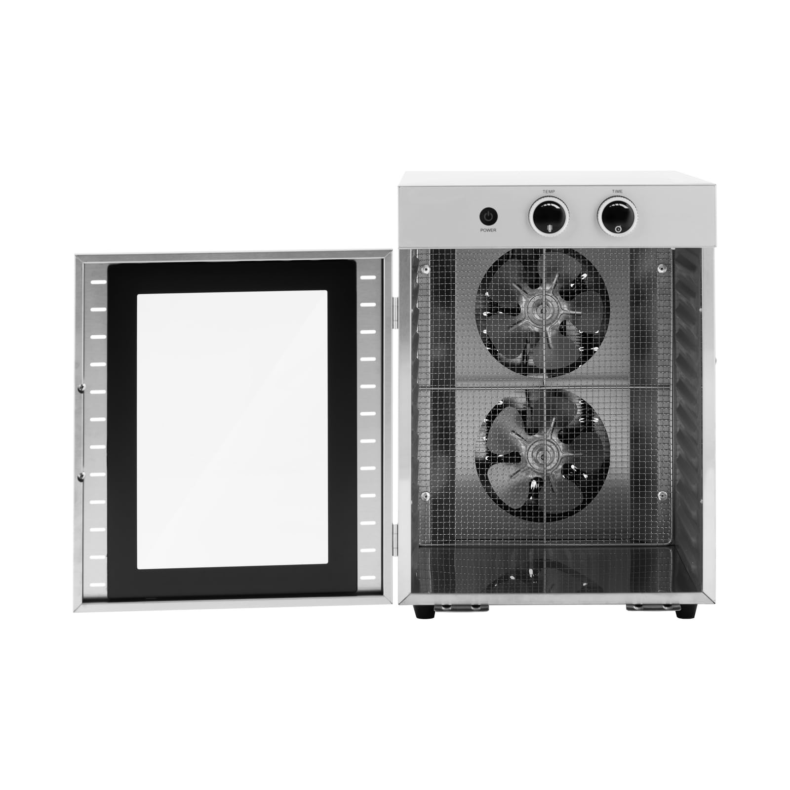 Royal Catering Déshydrateur automatique 1000 W 12 étages 40 l Minuteur jusqu'à 24 h 20-90 °C En acier inoxydable Pour bœuf Jerky Anneaux de pommes Tranches de légumes Herbes Déshydrateur de fruits