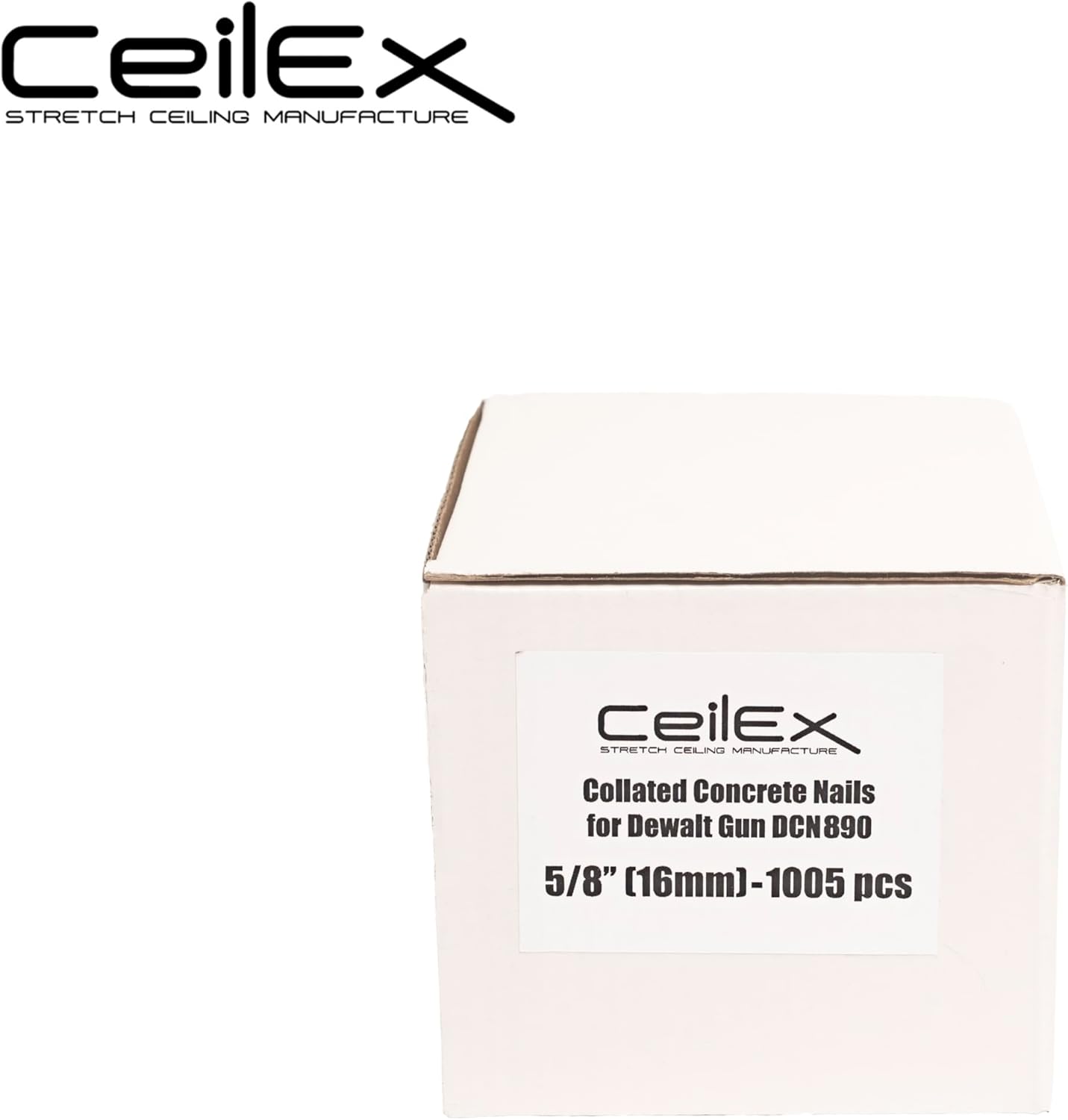 1005x Collated Concrete Nails 5/8'' (16mm), 3/4'' (19mm), 7/8'' (22mm), 1'' (25mm), 1 1/4'' (32mm) or 1 1/2'' (38mm) - for Dewalt DCN890 (5/8'' (16mm))