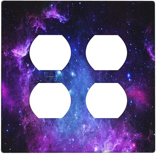 Miniatura 92 de Cubierta de Placa de Pared de 2 Pandillas de Mármol Abstracto, Placa Frontal de Interruptor de Luz Eléctrico Decorativa en Azul Marino y Oro